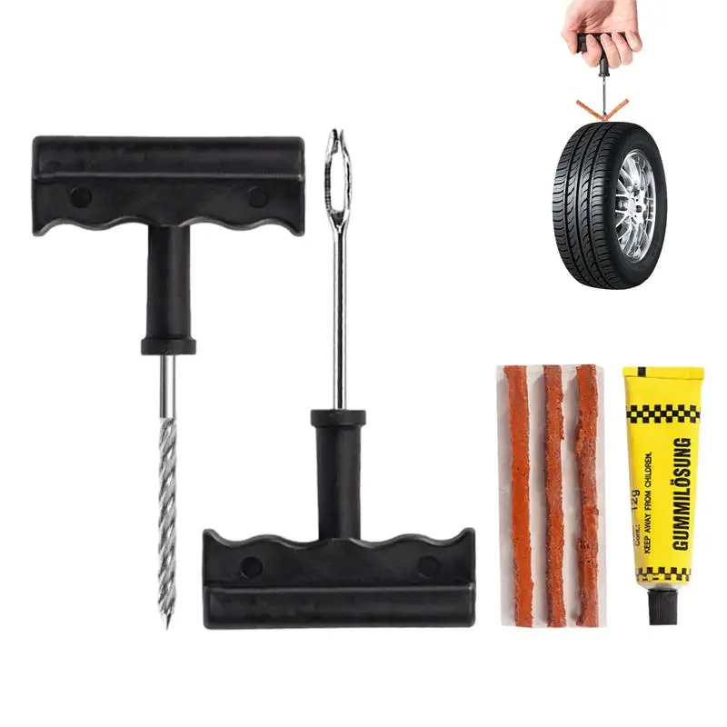 

Car Tire Repair Kit Universal Puncture Plug Tool Set Vacuum Tire Puncture Repair Tape Rubber Tire Repair Strips for automobiles