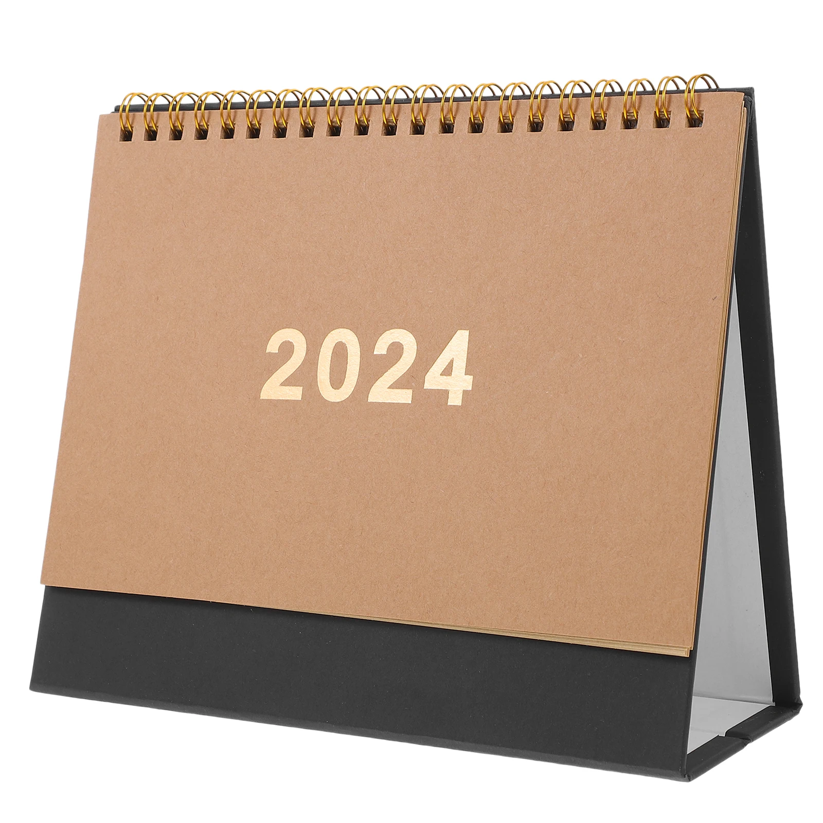 

2024 Spiral Desk Calendar Office Monthly Planner 2023-2024 Bright Simple Design Home Decorative Noting Calendar