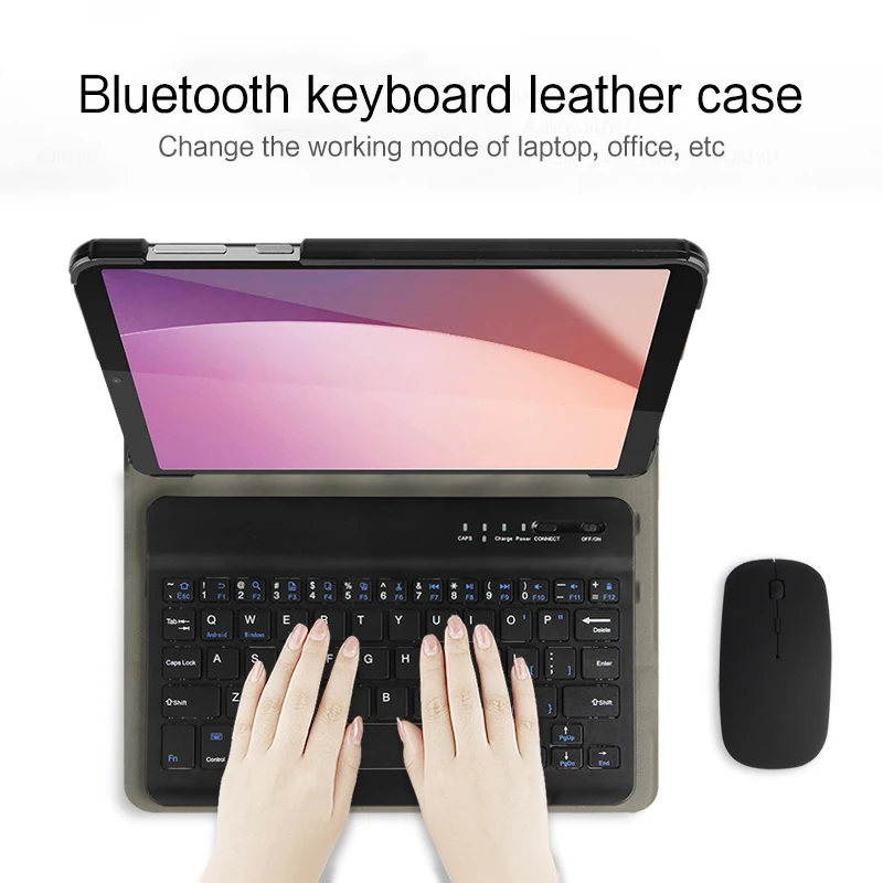 Imagem -02 - Teclado Capa Protetora Case Português Russo Espanhol Árabe Coreano para Lenovo Tab m8 4th Gen Tb300fu 2023 Tablet Funda