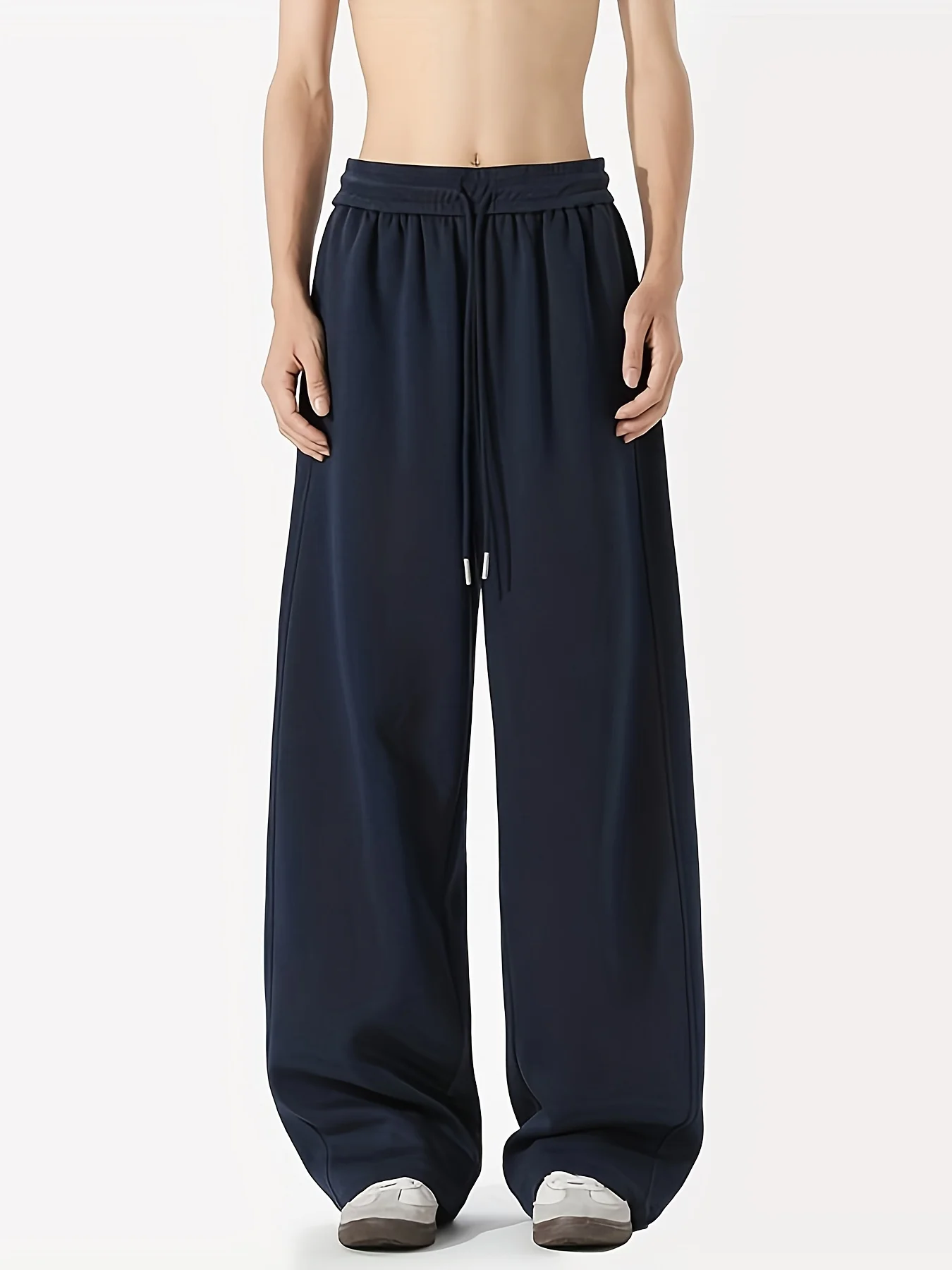 Versatile Fashion Trend Street Style Casual Retro Art Font Pattern Printed Casual Black Straight Leg Pants