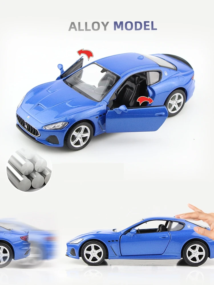 1/36 maserati grant urismo mc supers port spielzeug automodell für kinder rmz stadt druckguss miniatur rückzugs sammlung geschenk kind junge