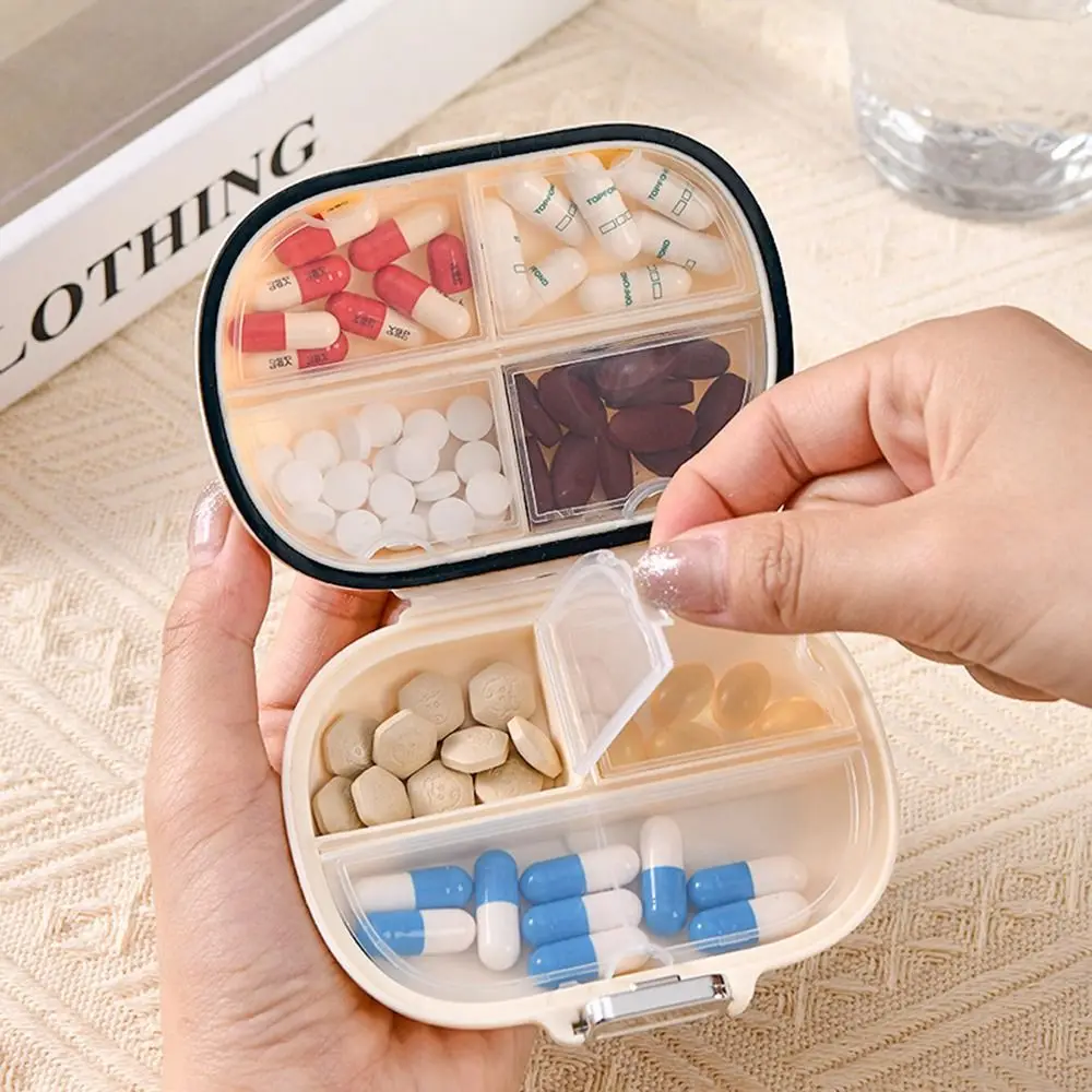 Jewelry Box Plastics Pills Storage Box Portable 7 Grid Weekly Pill Case Durable Moisture-proof Pill Splitters Travel