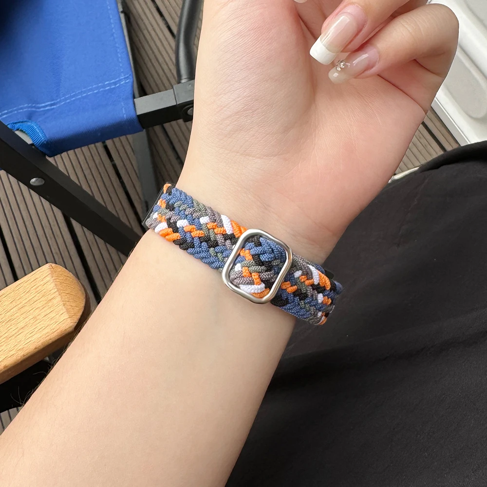 Return Braided Slide Buckle Strap For Xiaomi Mi Band 8Pro/9Pro Redmi Band 4 Quick Release Hard-wearing Nylon Adjustable Unisex