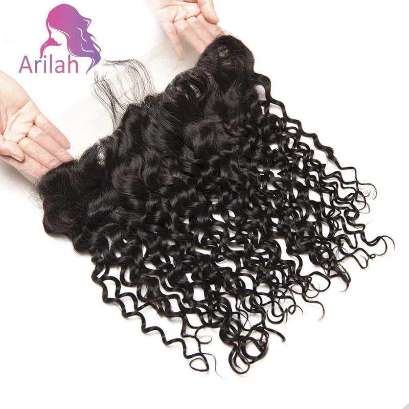 13x4 レースフロント ウォーターウェーブ イヤー・トゥ・イヤー 透明レースフロント 生え際処理済み ベビーヘア付き フリーパート ブラジリアンバージンヘア