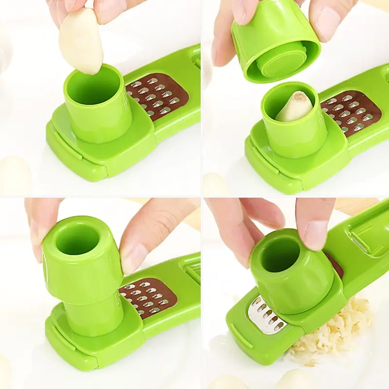 1 confezione Mini aglio Grinder creativo spremiaglio cucina aglio Mash manuale aglio schiacciare gadget da cucina verdi