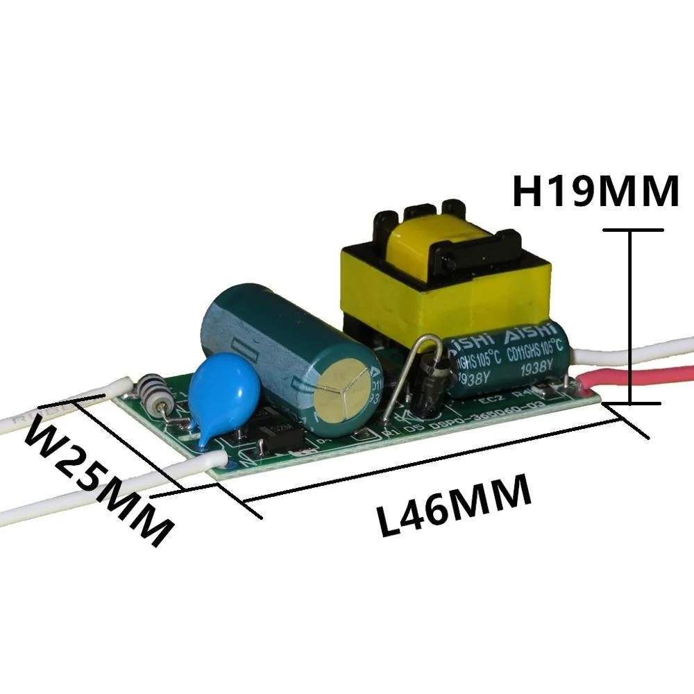 Freeshipping 200-240VAC 50/60Hz LED Driver 8-25W/18-36W/36-50W Lighting Transformer Output Current 300mA DIY Power Supply