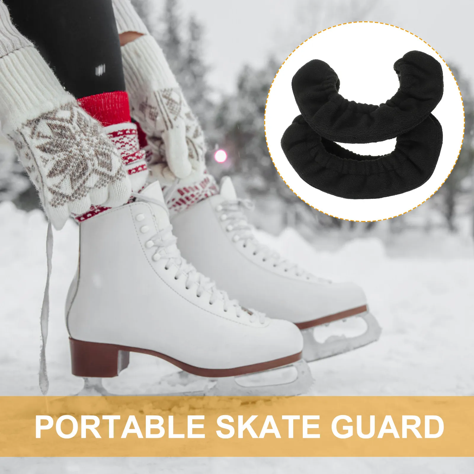 

1Pair Figure Skate Blade Protector Safe Easy Use Ice Skate Guards Thick Lint Lined Blades Covers Skating Accessory