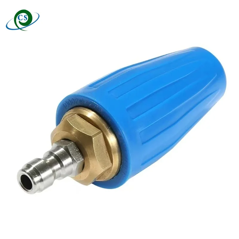 High Pressure Cleaner Rotating Twin Turbine Nozzle 360 Degree Rotating Turbo Head Spray Nozzle for High Pressure Washers Cleaner