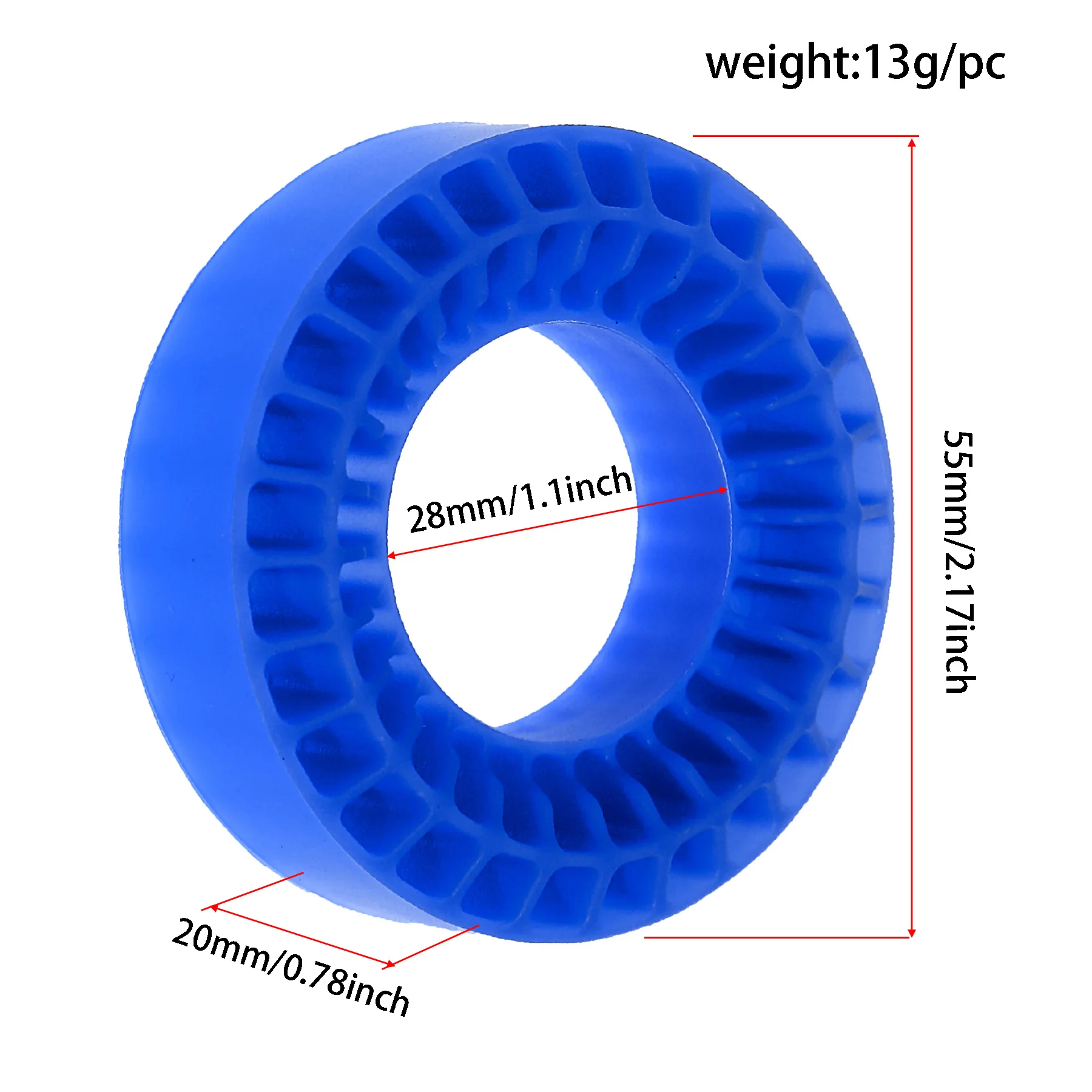 1.0in Tires Soft Silica Gel Anti Foams Insert 55mm sponge for 1/18 1/24 RC Crawler Car Axial SCX24 FMS FCX24 Traxxas TRX4M Parts