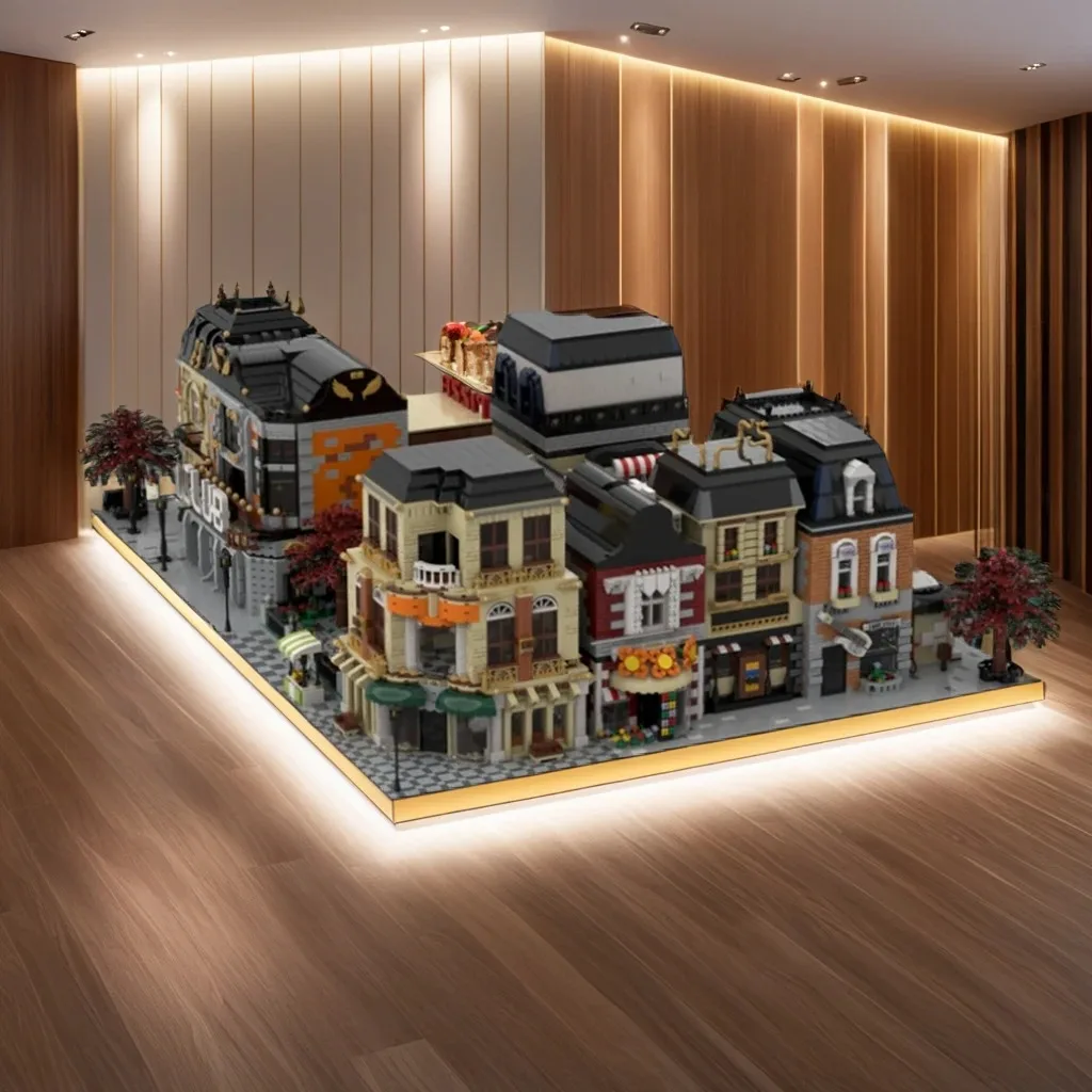 

25533 шт. модульный сосед MOC 15-MOC комбинированное общественное образование здание DIY блоки игрушки на день рождения подарок
