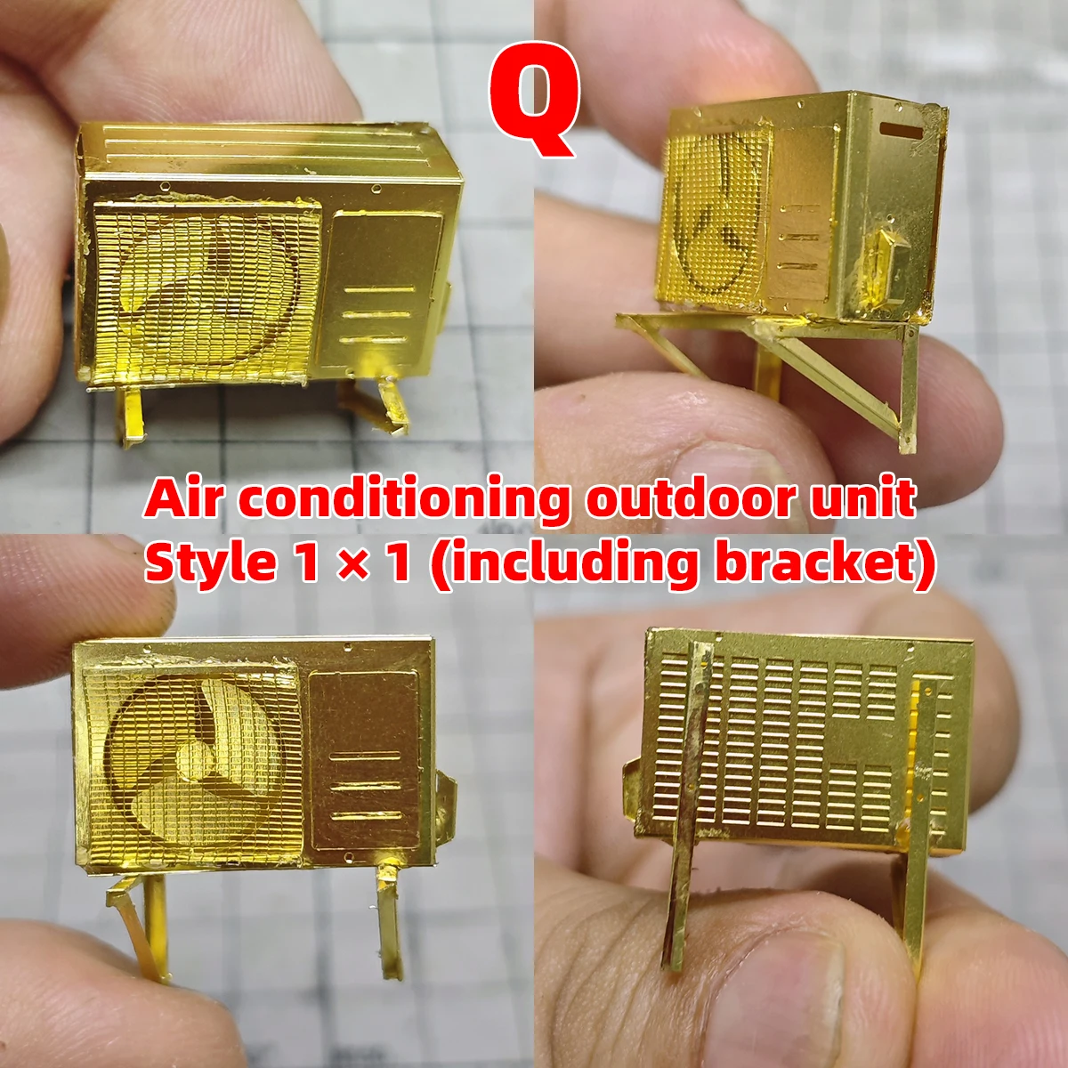 1/35 Photo Eatch PE Sandtisch Miniatur-Diorama Modellbausatz Fenster-Klimaanlage Zentralklimaanlage mit Schutzgeländer – Detail 4