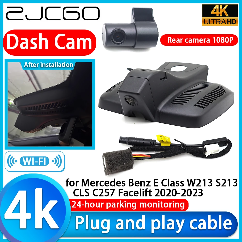 for Mercedes Benz E Class W213 S213 CLS C257 Facelift 2020-2023 4K DVR Dash Cam Car Camera Lens 24h Monitor Video Recorder