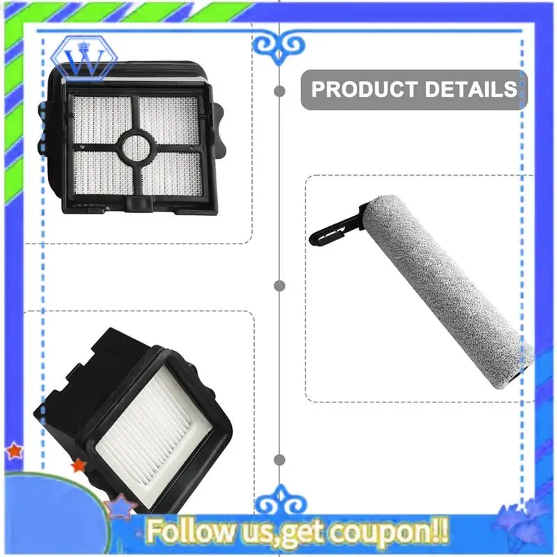 

Простая в использовании сменная щетка-ролик и фильтр Hepa для наборов аксессуаров для напольного пылесоса Ultenic AC1 Elite