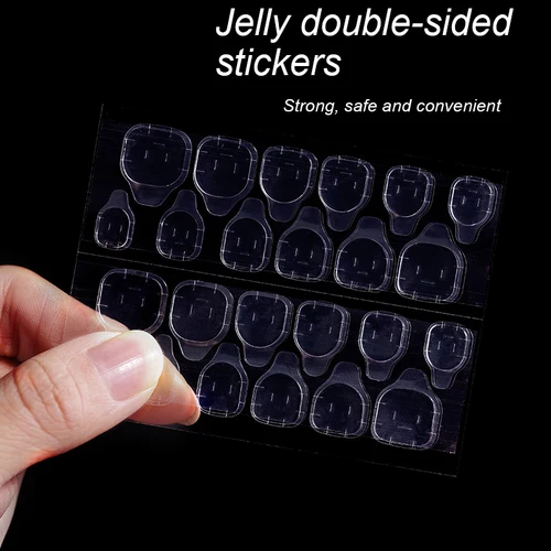 Pegamento de gelatina para uñas postizas, pegatina para uñas transparente de doble cara, pegamento artístico para uñas, accesorios para uñas, herramienta de manicura, 1/5/10/20 piezas