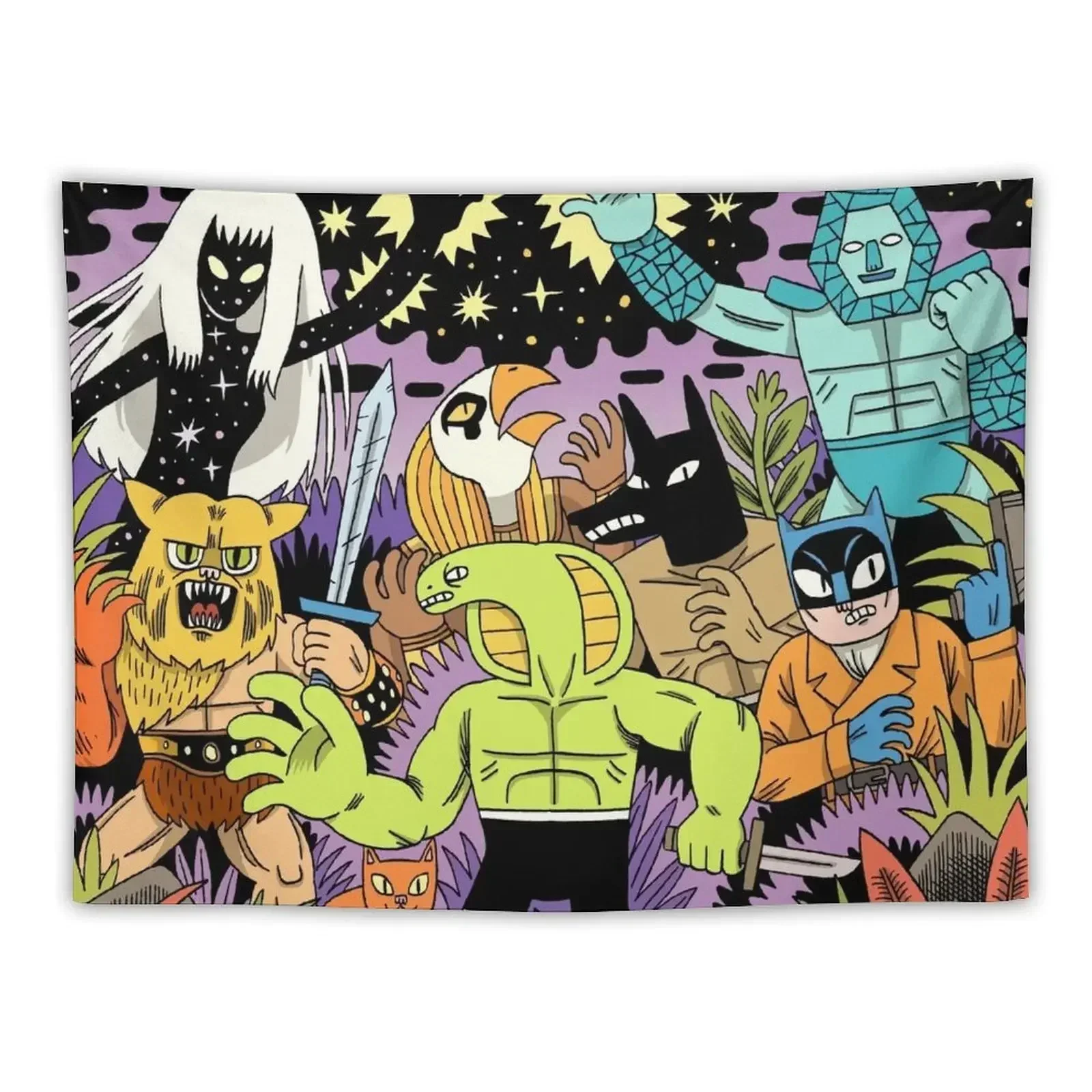 

COSMIC WARRIORS Tapestry Aesthetic Room Decorations Cute Room Things Tapestry