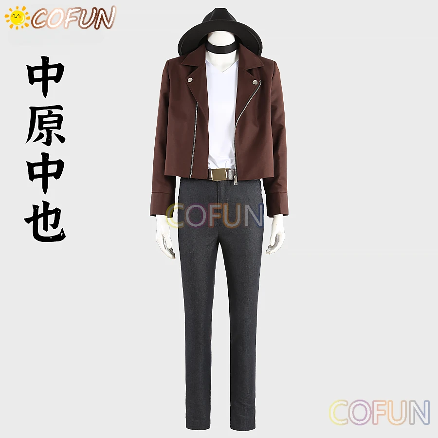 COFUN [Customized] Anime Season 5 Nakahara Chuuya Cosplay Costumes Halloween Uniform Women Men Set