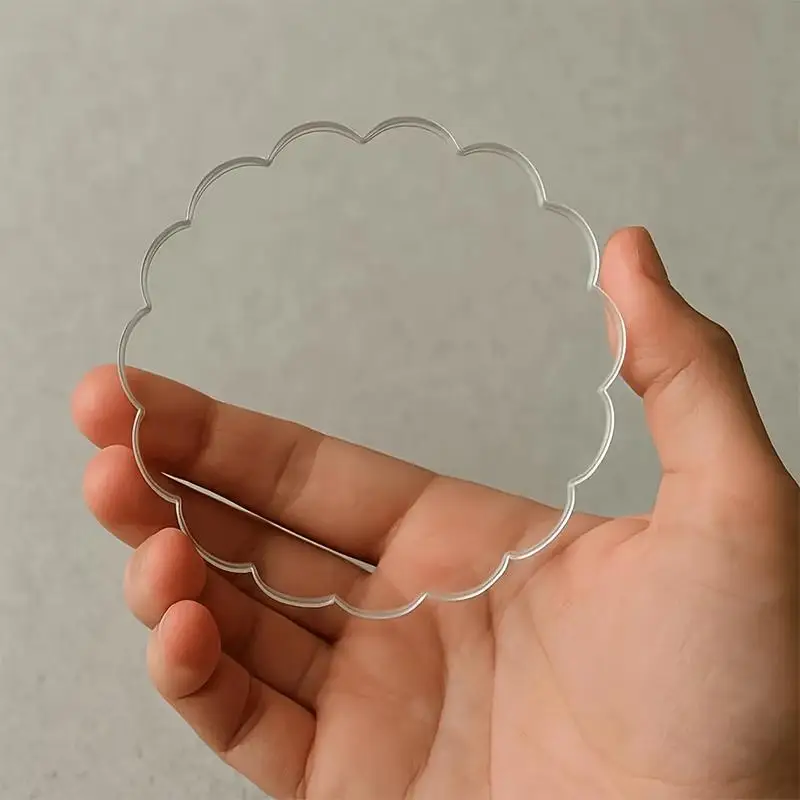 Clear Acrylic Coasters, Multi-Functional For Cup Placement, Decoration, Jewelry Display For Home Office Coffee Table DIY Crafts