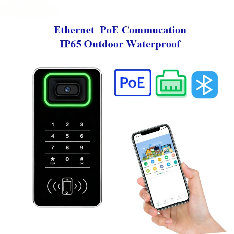 QR Code Access Control with POE Night Reset Function Android APP Software Indoor/Outdoor Use