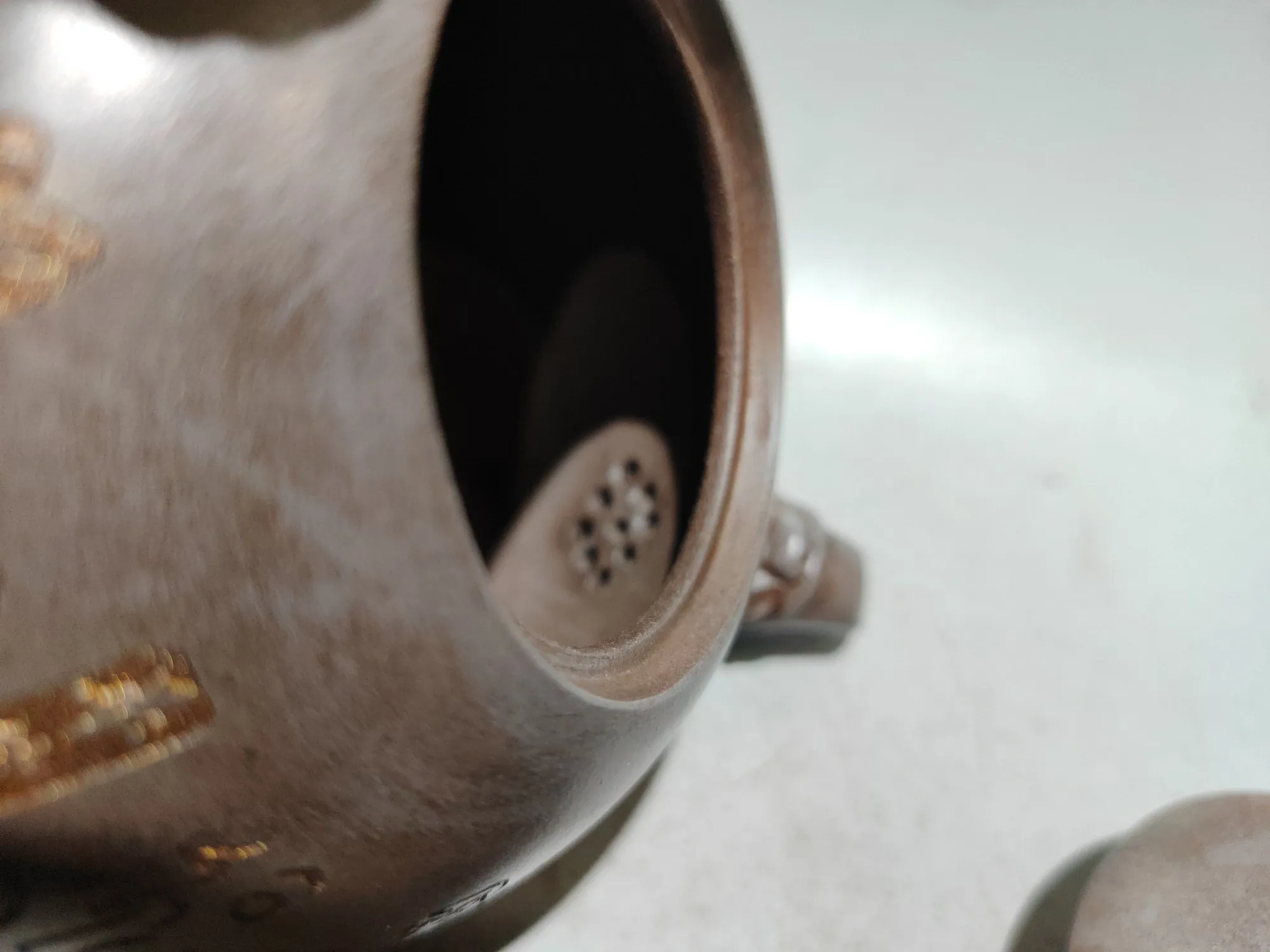 Purple Clay Pot Crab shell green Gilded 100 Fu character teapot Blessing Pot Kettle Teapot Pot Tea Tasting Tea Ceremony