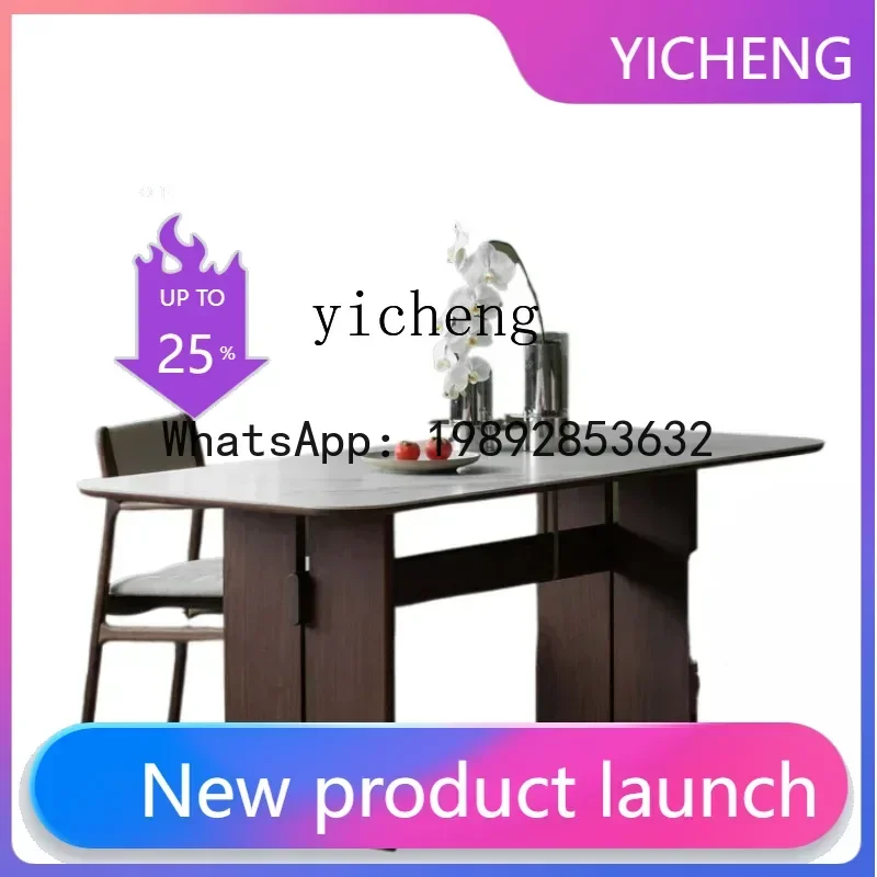 

A2-3 Rectangular Solid Wood Stone Plate Dining Tle Modern Minimalist Dining Tle Home