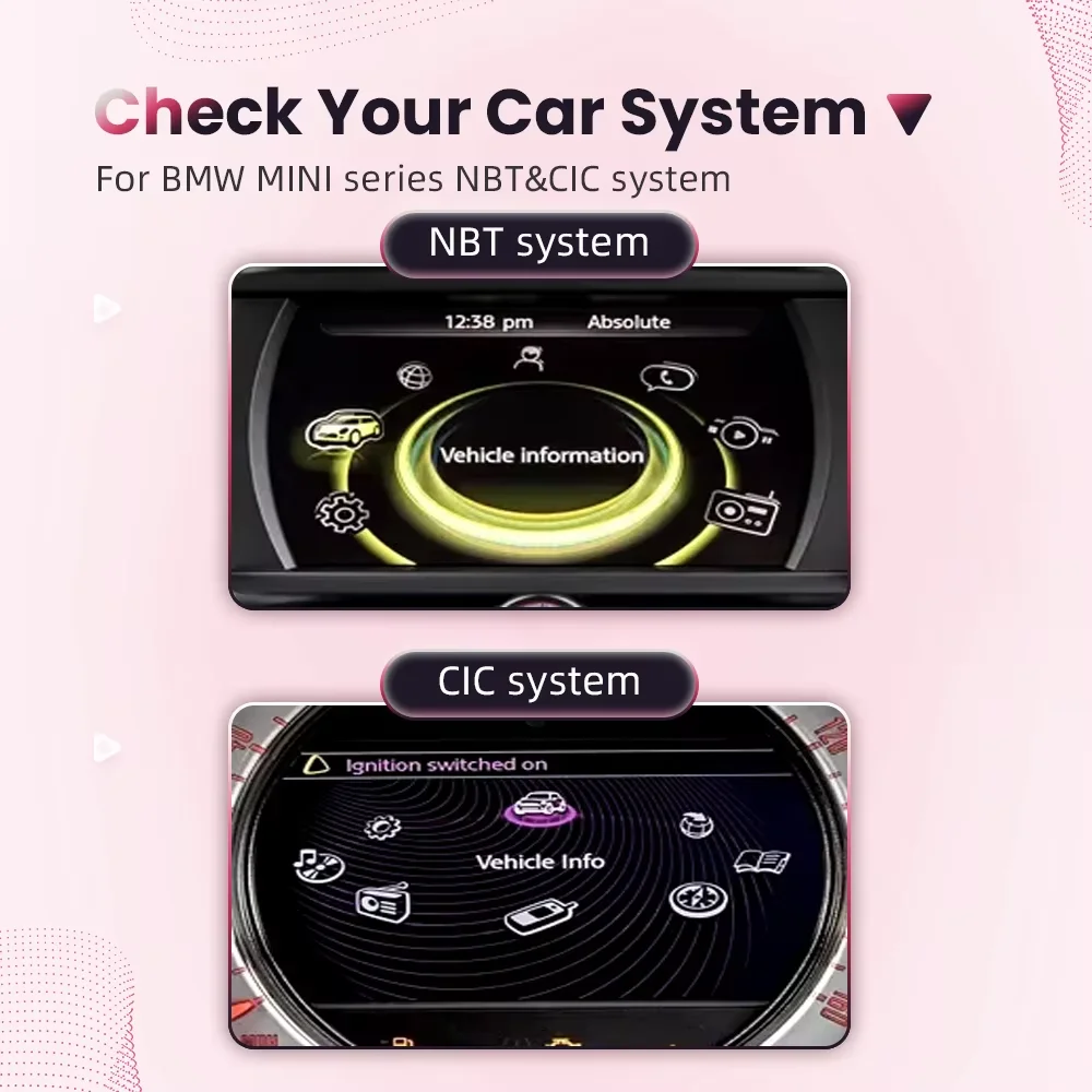 BONROAD Wireless CarPlay Android Auto Retrofit Adapter For BMW Mini CIC NBT R55 R56 R57 R58 R60 R61 F54 F55 F56 Clubman Countryman Cooper John Cooper with Bluetooth Mirror Link GPS OEM Multimedia Upgrade Plug And Play Module