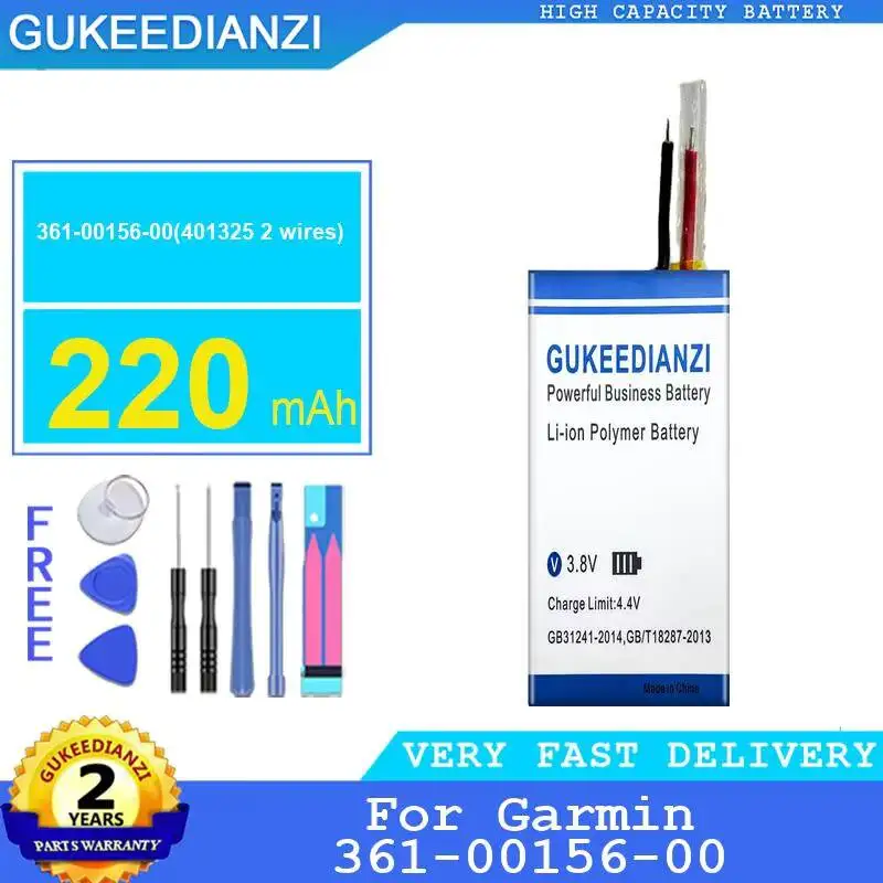 

220mAh For Garmin 361-00156-00 401325 2 Wires for Gps Device Battery Premium Replacement