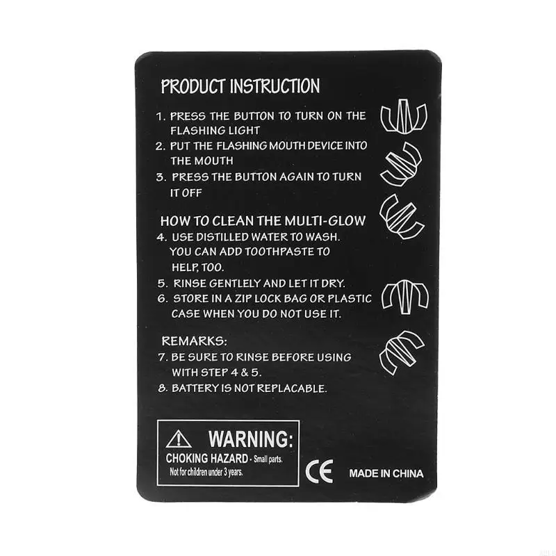 Led light up piscando dentes boca festa bocal brilho dente halloween a2ub