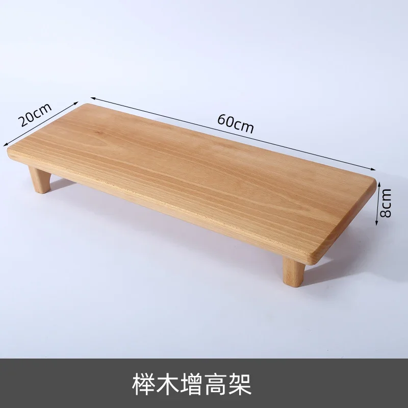 Minimalistisch hoogteverhogend rek Massief houten desktopcomputerstandaard Desktopscherm Monitorstandaard Veelzijdige scène Notebooktafel