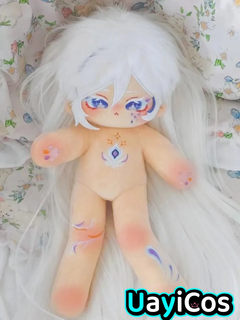 

Genshin Impact Kaeya Monster White Wig Hair Stuffed 30cm Long Legs Plushies Cotton Plush Doll Body Anime Figure Toy Kids Gifts