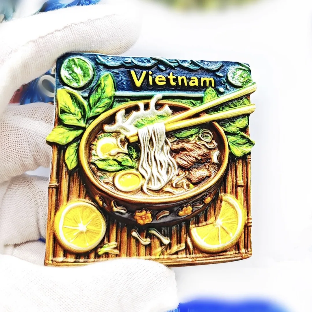 Asia Vietnam Viet Nam Resin 3D Fridge Magnets Tourism Souvenir Refrigerator Sticker Handicraft Gift Decoration Articles