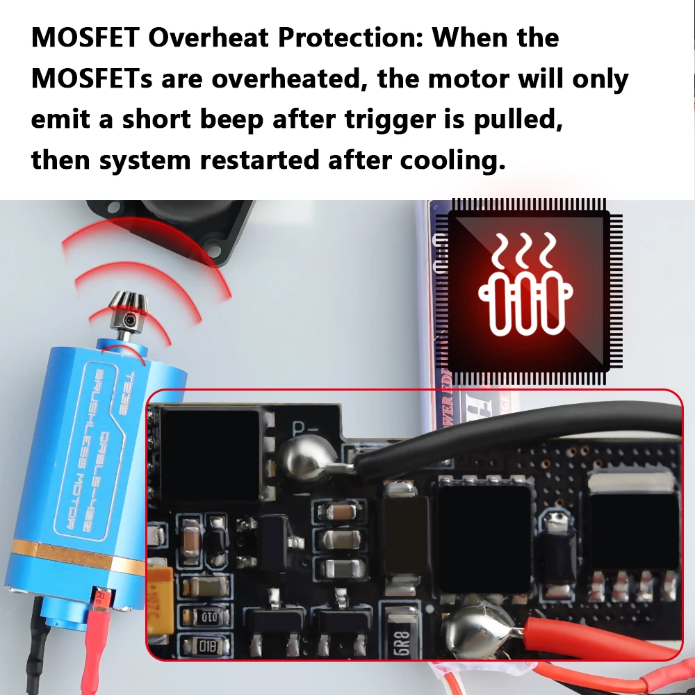 T238 V1.42 Qualität V3 MOSFET ETU Mechanischer Sensor Programmierbares Vorkocher für AIRSOFT Gel Blaster V3 Getriebe – Detail 7