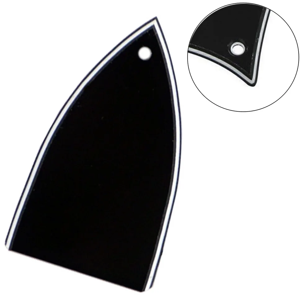 1 Hole 3 Ply Triangle Type Guitar Bell Truss Rod Cover Plate For Electric Guitars Replacement instrument Accessories Black