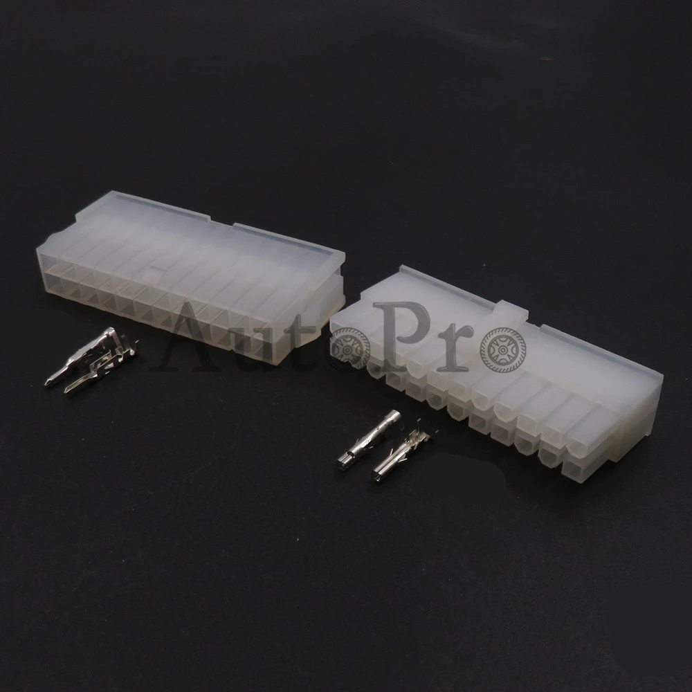 

1 Set 24 Hole AC Assembly Car Male Plug Female Unsealed Connector 3901-2240 3901-2241 Auto Computer Wire Cable Socket