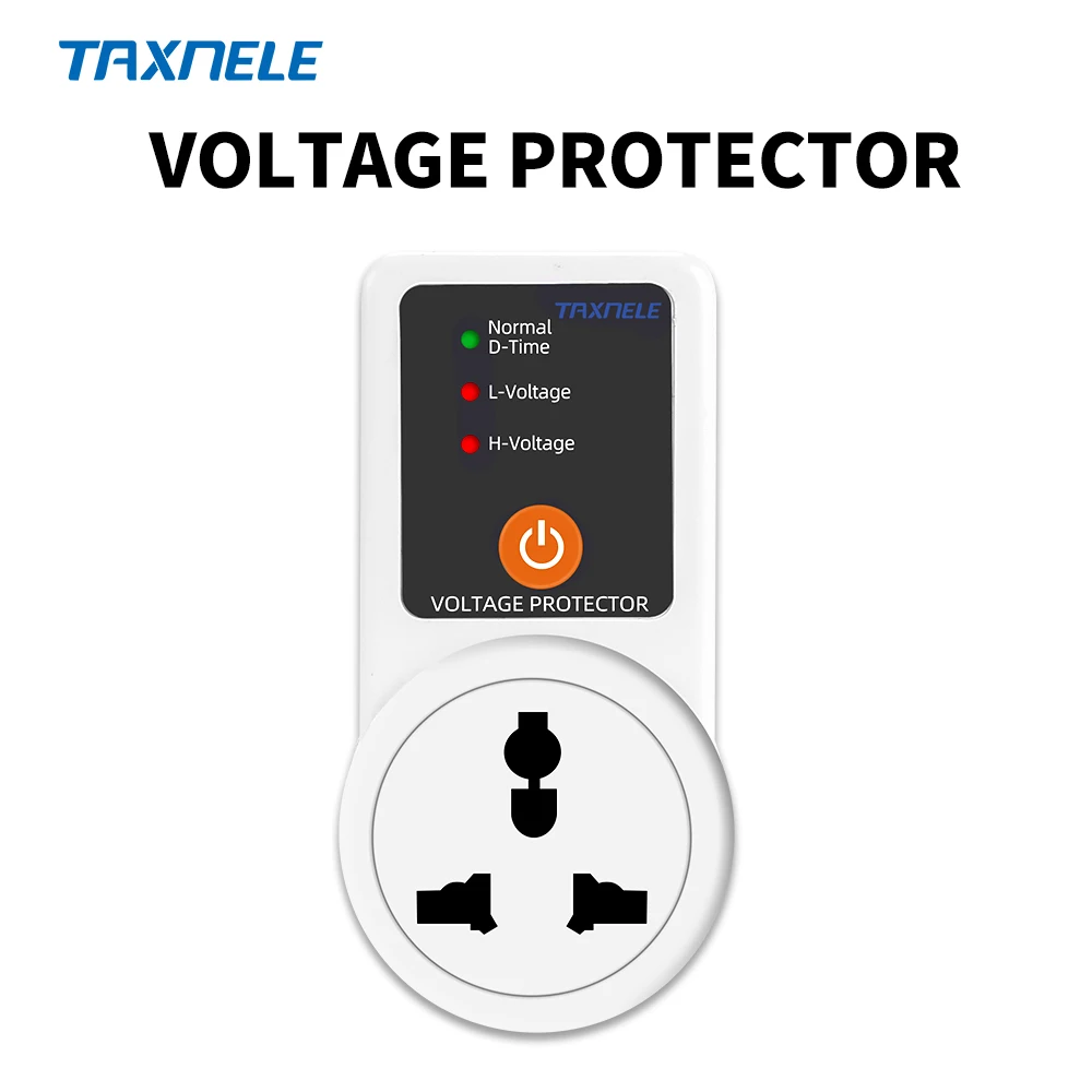 Automatic Voltage Protector Socket Switcher AC 220V 16A Power Surge Protector EU Plug Socket Voltage Safe Refrigerator Protect