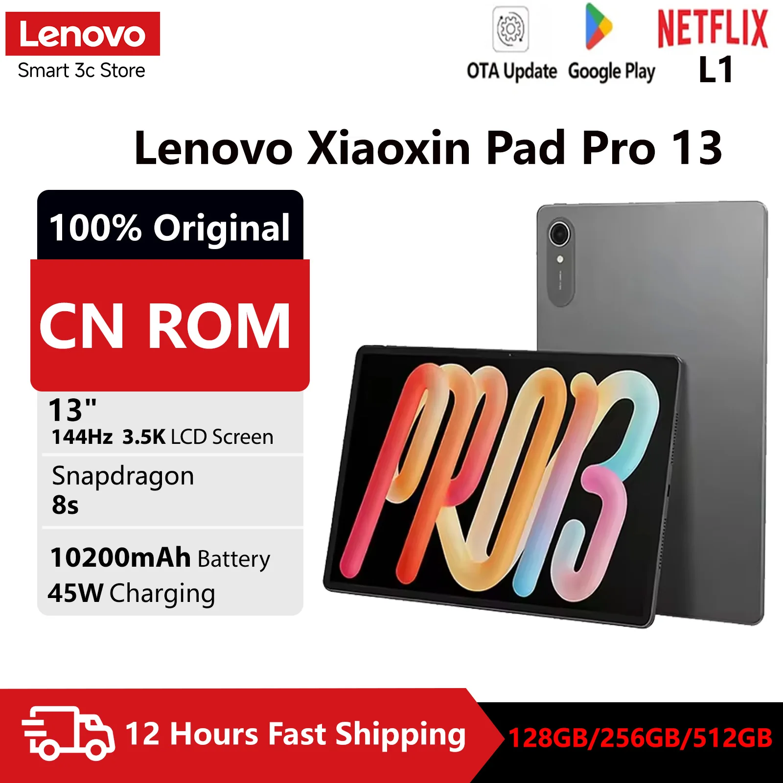 Original Lenovo Xiaoxin Pad Pro 13 144Hz 3.5K Screen Tablet
