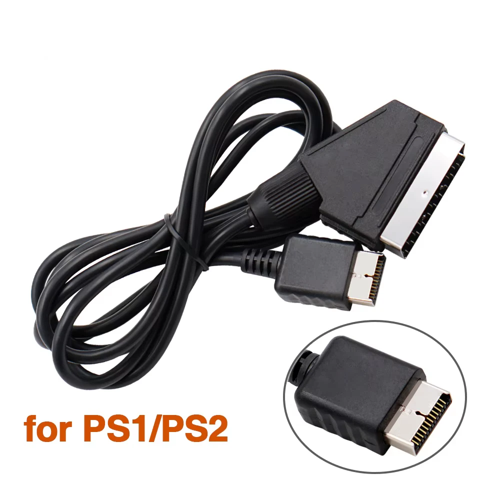 Kabel Scart 1,8 m RGB do konsoli do gier wideo PS2/PS1/PS3/SEGA Mega Drive1/MD2/DC Dreamcast/Saturn/Xbox/Xbox 360 Retro — zdjęcie produktu 3