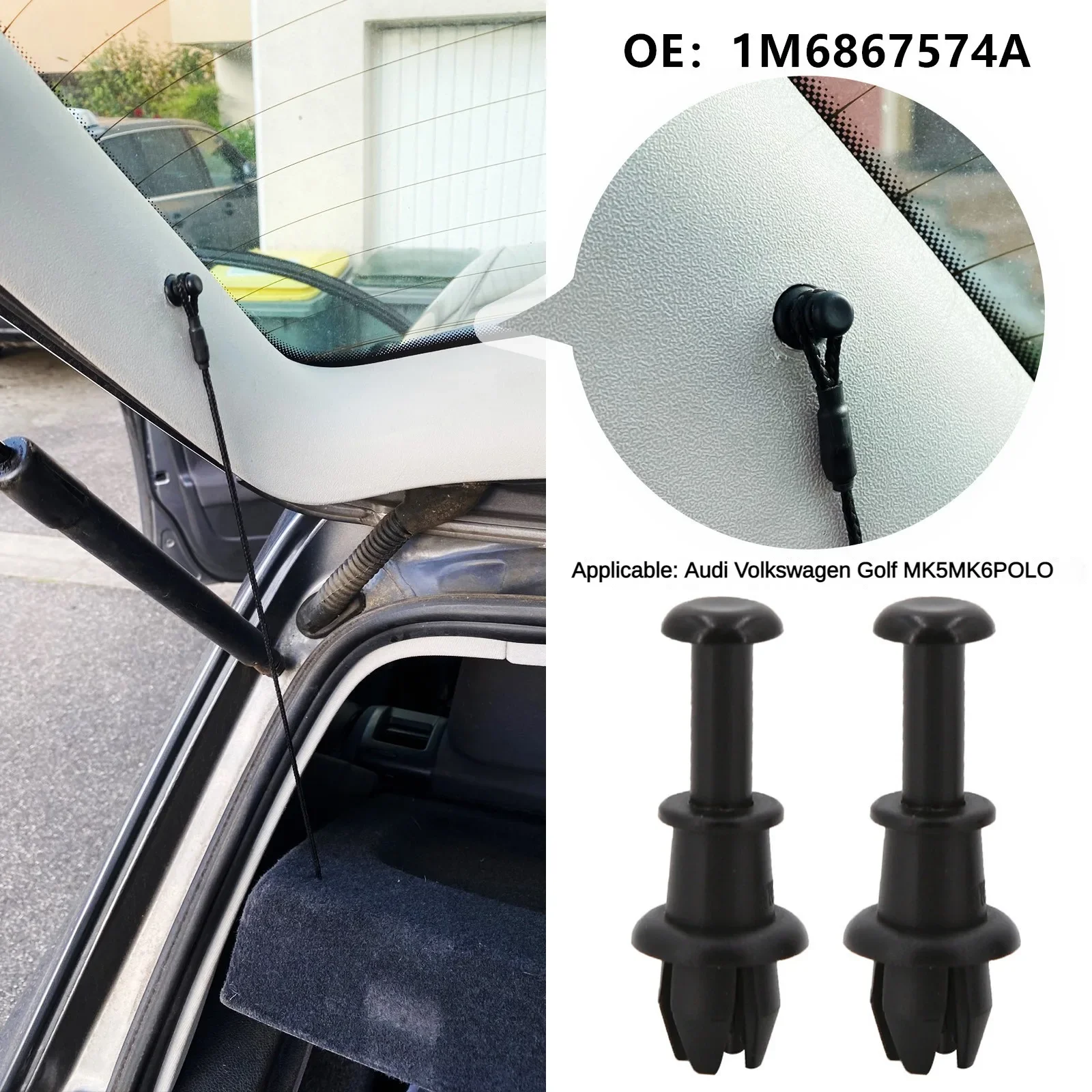 Multi-Vehicle Boot Tray String Repair Kit for VW Models, Includes Strap Clips & Hooks for VW Golf Tiguan Polo UP