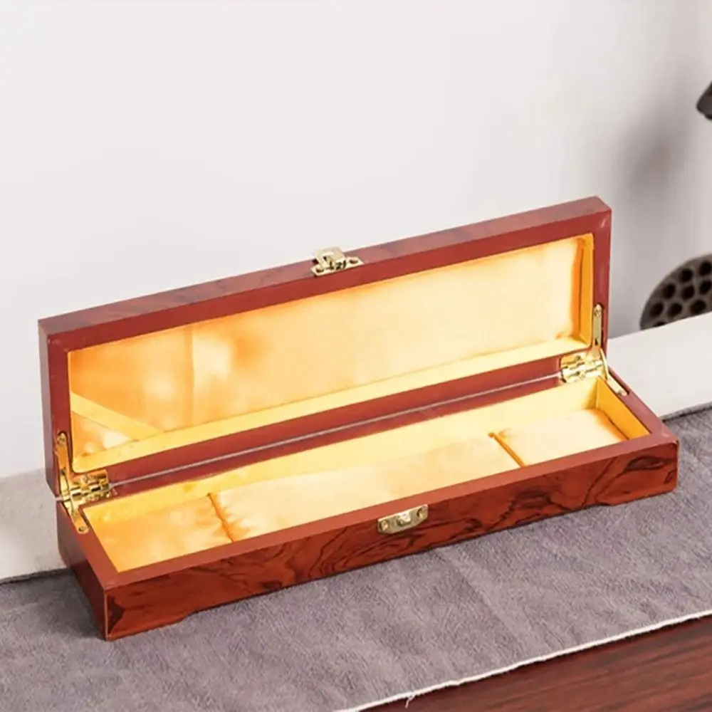 Retro Wooden Jewelry Box Storage Box Vintage Vintage Trinket Case Ethnic Elongated Design Jewelry Display Box For Bracelet Chain