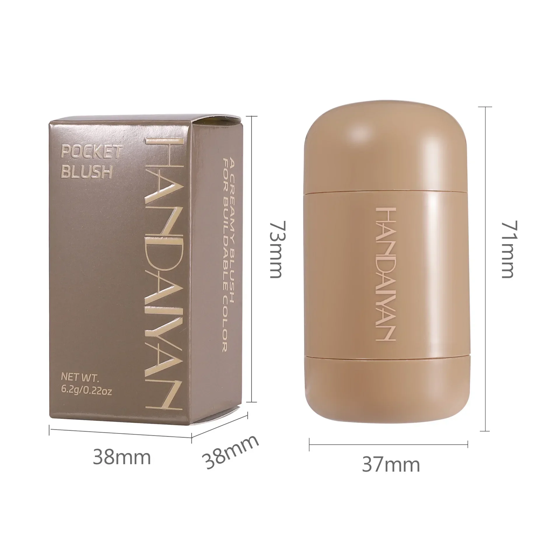 Bastoncino per fard a 6 colori Texture leggera naturale Idratante Impermeabile a lunga durata Moda multifunzione Stick per trucco facile da applicare