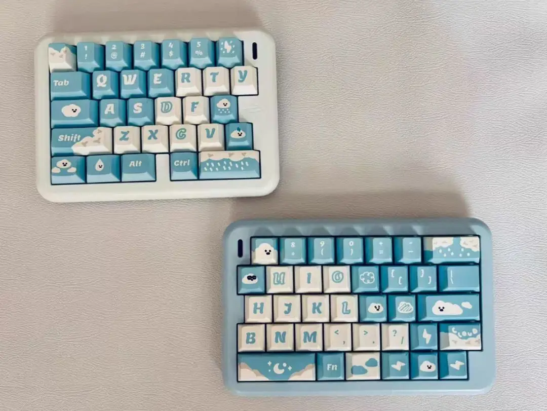 Kit de teclado dividido 65 3 modos Bluetooth cnc alumínio via teclado dividido teclado de troca quente personalizado sem eixo e keycap