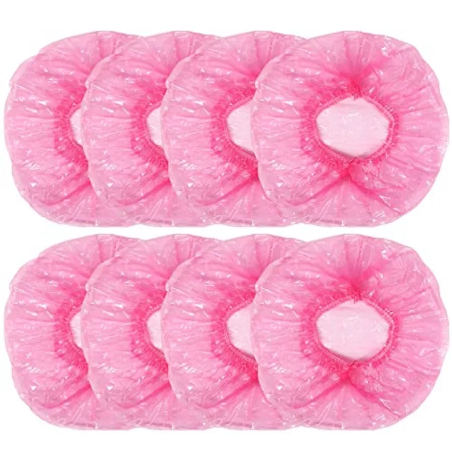 Disposable Shower Caps for Women, 100 Packs Hair Caps Individually Wrapped with Large Elastic Bath Cap for Home, Hotel, Hair Sa