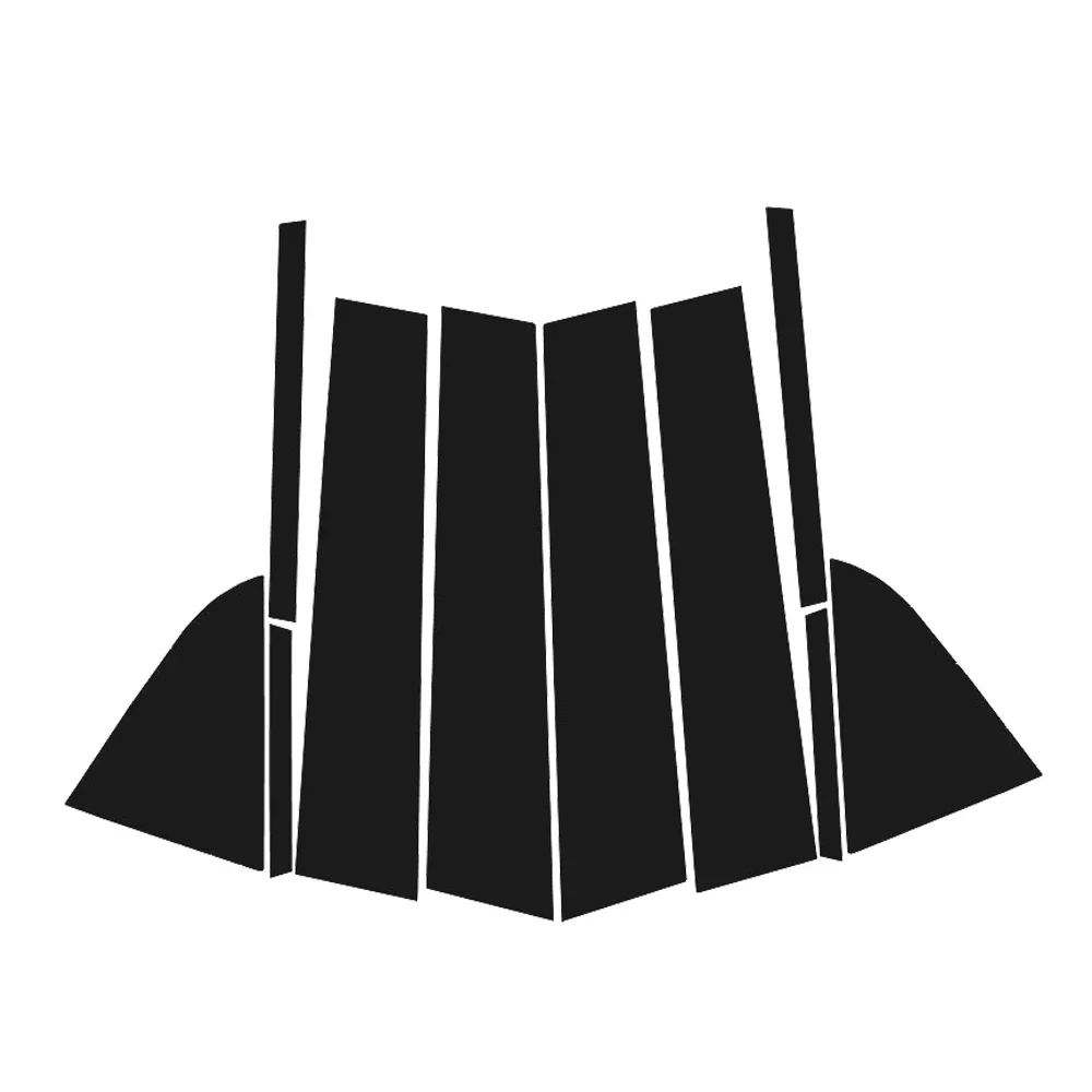 لسيارة شيفروليه كروز 2009-2015 2010 2011 2012 2013 ملصق نافذة نافذة ألياف الكربون الأسود اللامع مقاوم للماء B C #2