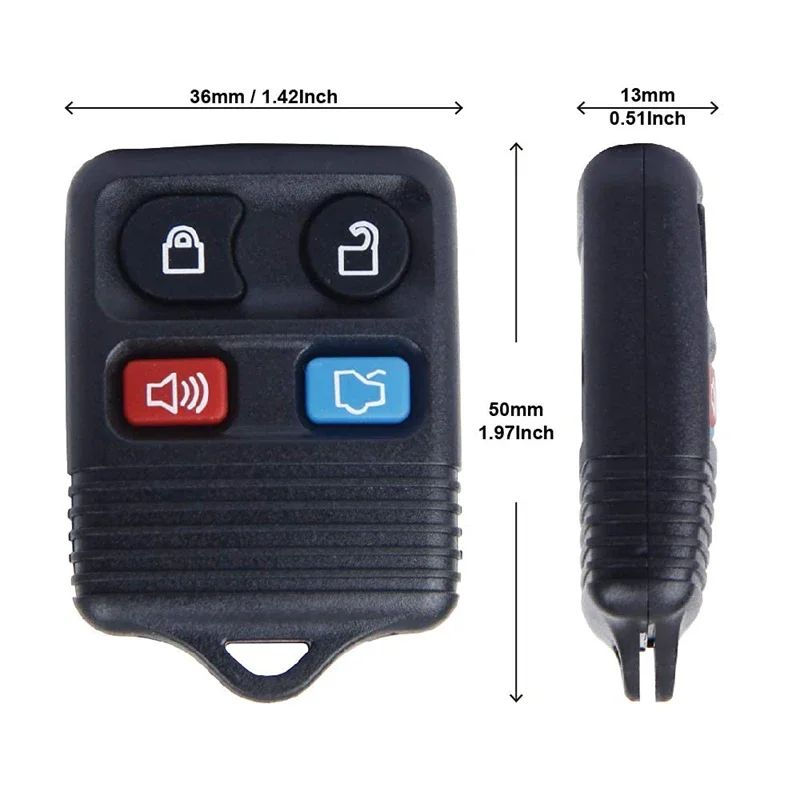 For Focus Ford Mazda Clicker 4 Button Remote Control Car Key Fob Transit Keyless Entry 315 433 MHz Transmitter Car Accessories