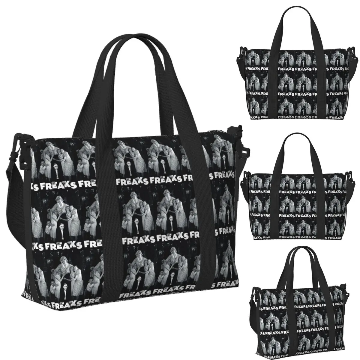 

Custom Freaks 1932 Gobble We Accept Her One Of Us Beach Travel Bag Tote Bags for Gym Yoga Women Shopping Duffle Shoulder Bag