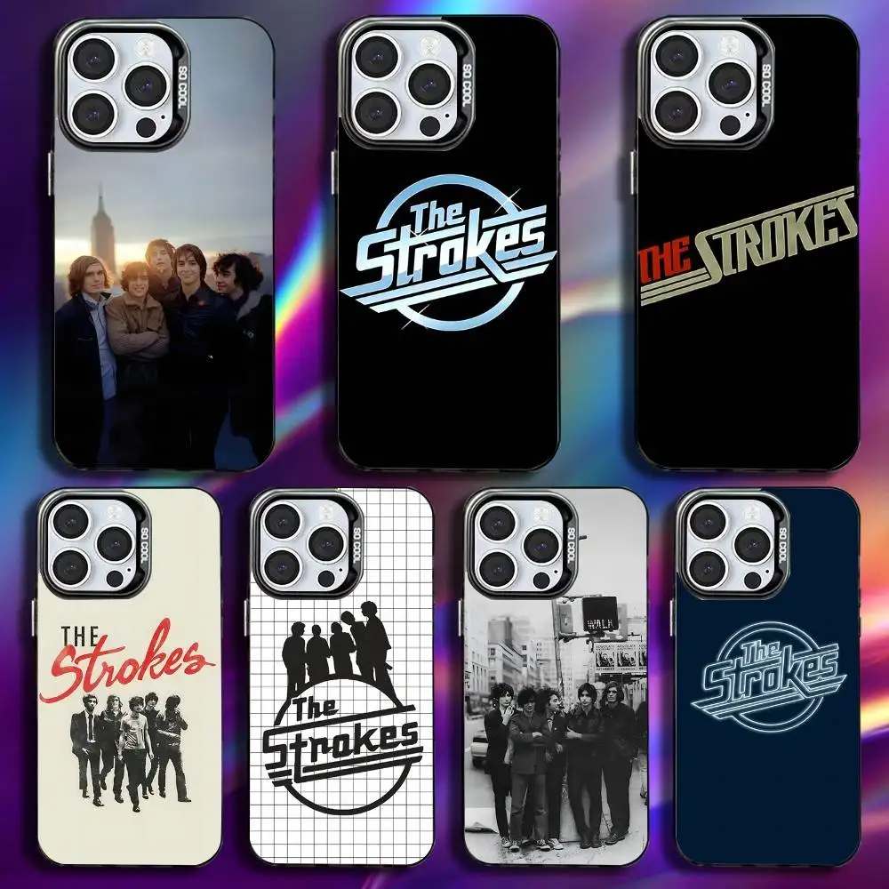 

Band The S-strokes Phone Case For iPhone 16,15,14,13,12,11,Pro,Max,Plus,Mini,XS,SE Anti Fall Black Matte Hard Bumper
