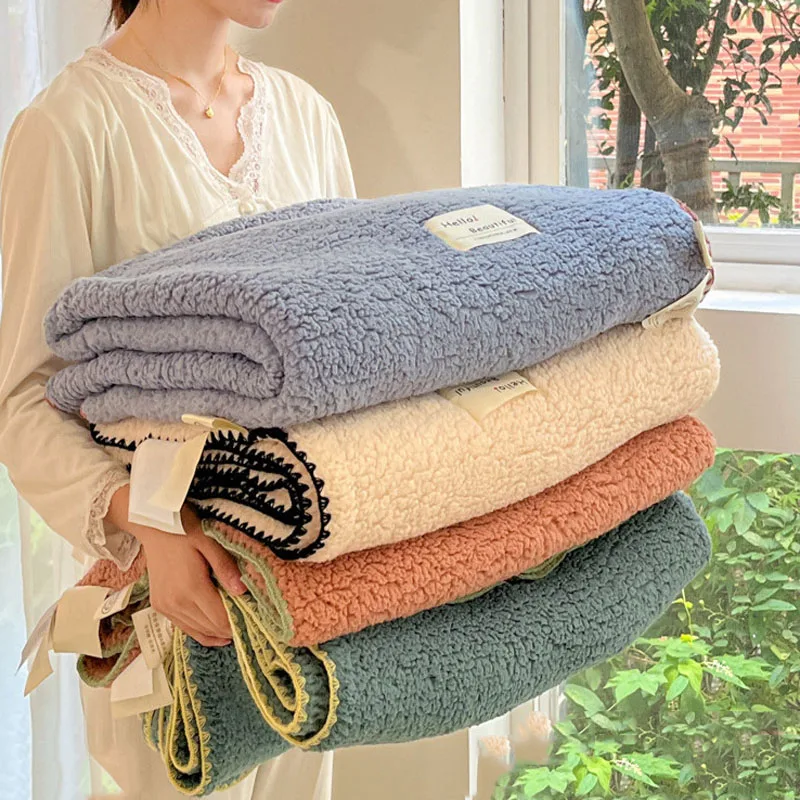 

Warm Blankets for Winter Velvet Bed Blankets Double Side Fleece Queen King Blanket Throws Bed Cover Luxury Bedspread On the Bed