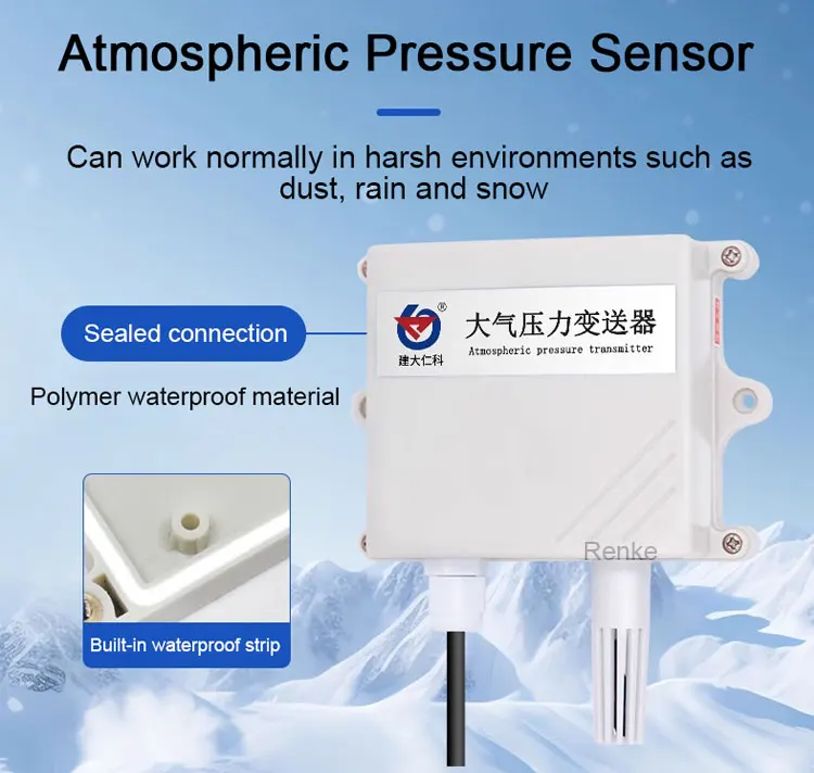 Preço barato RS485 4-20ma 0-5v 0-10v Estação meteorológica sensor de pressão aérea ou atmosférica