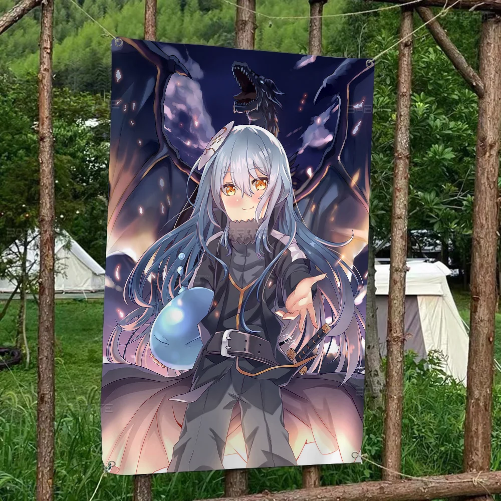 That Time I Got Reincarnated As A Slime Cartoon Flag Art Science Fiction Room Home Decor Wall Hanging Home Decor Banner