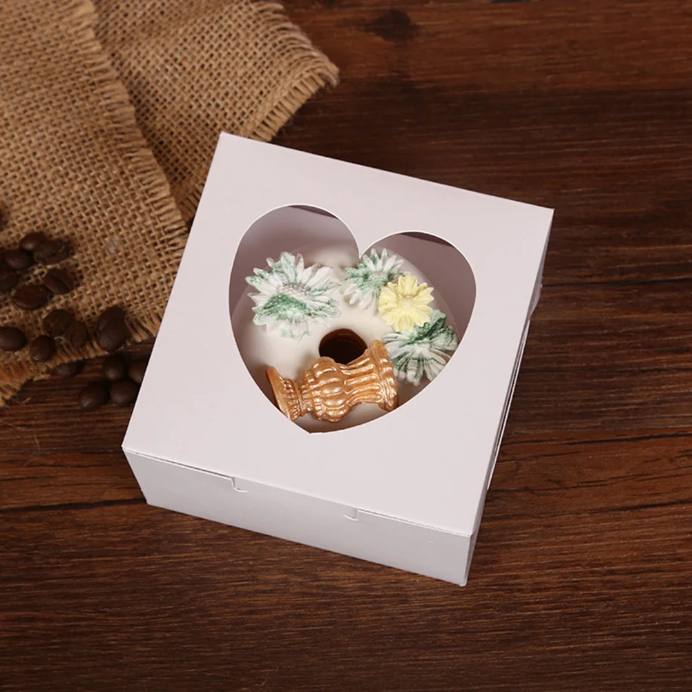 

15Pcs Cake Boxes Packaging Bakery Boxes with Large Window for Wedding Party Candy Chocolate Cupcake Gift Storage