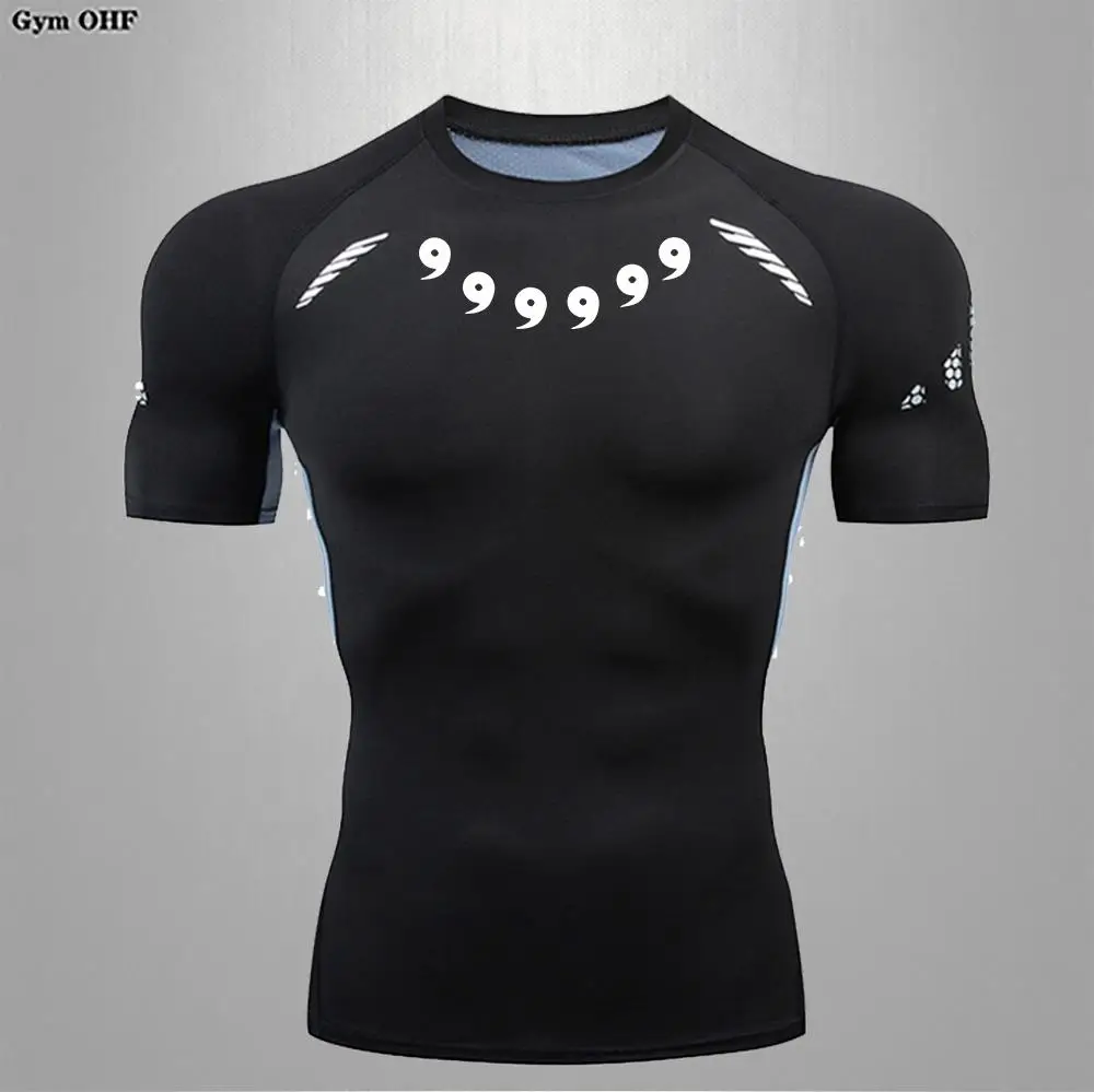 Compression Shirt Men Fitness Gym Sport Running T-Shirt Rashgard Tops Tee Quick Dry Short Sleeve T-Shirt For Men Outdoor Tops